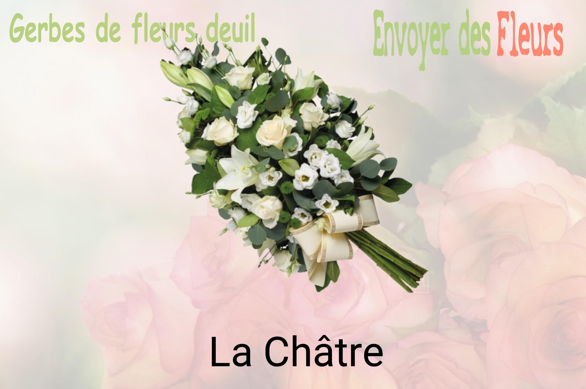 Gerbe de fleurs de deuil livrée à La Châtre